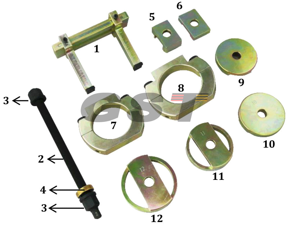 BMW Rear Suspension Subframe Bushing Tool Set for E87 and E90/91/92/93