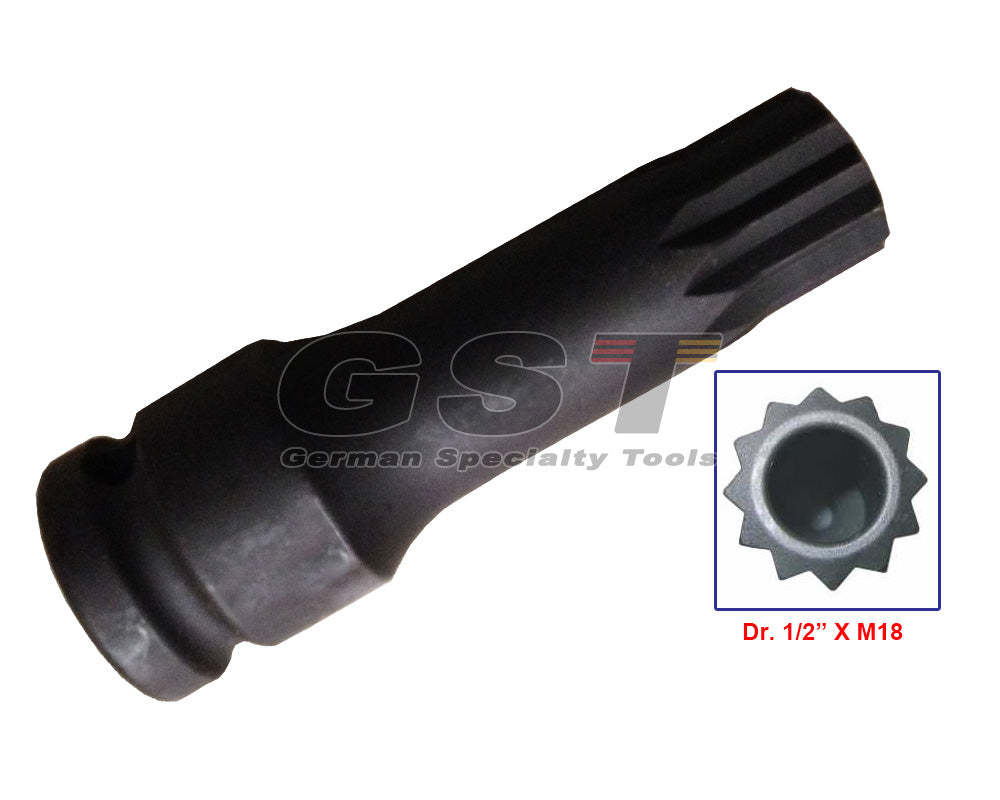 VW Audi Wheel Hub Bolt XZN Socket 12-Point 18mm